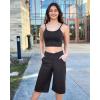 imageG4Free Capri Pants for Women 14quot Knee Length Wide Leg Yoga Capris Dressy Casual Summer Crop Pants with PocketsDeep Grey