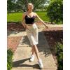 imageG4Free Capri Pants for Women 14quot Knee Length Wide Leg Yoga Capris Dressy Casual Summer Crop Pants with PocketsLight Khaki