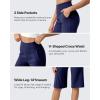 imageG4Free Capri Pants for Women 14quot Knee Length Wide Leg Yoga Capris Dressy Casual Summer Crop Pants with PocketsRoyal Blue
