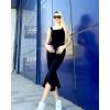 imageG4Free Capri Pants for Women Stretch Yoga Dress Pants with Pockets Ruffle Bell Bottom Athletic Work LeggingsBlack