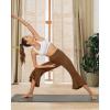 imageG4Free Capri Pants for Women Stretch Yoga Dress Pants with Pockets Ruffle Bell Bottom Athletic Work LeggingsDark Coffee