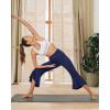 imageG4Free Capri Pants for Women Stretch Yoga Dress Pants with Pockets Ruffle Bell Bottom Athletic Work LeggingsRoyal Blue
