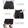 imageG4Free Dress Work Pants Women Yoga Business Casual Pants with Pockets Strechy Flare Wide Leg Ankle Pants 25quot27quot29quotBlack