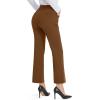 imageG4Free Dress Work Pants Women Yoga Business Casual Pants with Pockets Strechy Flare Wide Leg Ankle Pants 25quot27quot29quotDark Coffee