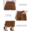 imageG4Free Dress Work Pants Women Yoga Business Casual Pants with Pockets Strechy Flare Wide Leg Ankle Pants 25quot27quot29quotDark Coffee