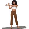 imageG4Free Dress Work Pants Women Yoga Business Casual Pants with Pockets Strechy Flare Wide Leg Ankle Pants 25quot27quot29quotDark Coffee