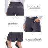 imageG4Free Dress Work Pants Women Yoga Business Casual Pants with Pockets Strechy Flare Wide Leg Ankle Pants 25quot27quot29quotGrey