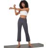 imageG4Free Dress Work Pants Women Yoga Business Casual Pants with Pockets Strechy Flare Wide Leg Ankle Pants 25quot27quot29quotGrey