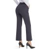 imageG4Free Dress Work Pants Women Yoga Business Casual Pants with Pockets Strechy Flare Wide Leg Ankle Pants 25quot27quot29quotGrey