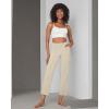 imageG4Free Dress Work Pants Women Yoga Business Casual Pants with Pockets Strechy Flare Wide Leg Ankle Pants 25quot27quot29quotKhaki