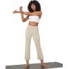 imageG4Free Dress Work Pants Women Yoga Business Casual Pants with Pockets Strechy Flare Wide Leg Ankle Pants 25quot27quot29quotKhaki