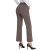 imageG4Free Dress Work Pants Women Yoga Business Casual Pants with Pockets Strechy Flare Wide Leg Ankle Pants 25quot27quot29quotTaupe