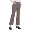 imageG4Free Dress Work Pants Women Yoga Business Casual Pants with Pockets Strechy Flare Wide Leg Ankle Pants 25quot27quot29quotTaupe