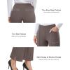 imageG4Free Dress Work Pants Women Yoga Business Casual Pants with Pockets Strechy Flare Wide Leg Ankle Pants 25quot27quot29quotTaupe