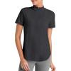 imageG4Free Lightbreeze UPF 50 Womens Workout Tops Short Sleeve Half Zip Golf Shirts Loose Fit Athletic Gym Tshirts RunningBlack