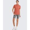 imageG4Free Lightbreeze UPF 50 Womens Workout Tops Short Sleeve Half Zip Golf Shirts Loose Fit Athletic Gym Tshirts RunningBurnt Orange