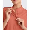 imageG4Free Lightbreeze UPF 50 Womens Workout Tops Short Sleeve Half Zip Golf Shirts Loose Fit Athletic Gym Tshirts RunningBurnt Orange