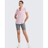 imageG4Free Lightbreeze UPF 50 Womens Workout Tops Short Sleeve Half Zip Golf Shirts Loose Fit Athletic Gym Tshirts RunningPink
