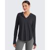 imageG4Free Lightbreeze Womens UPF 50 Sun Shirts with Hoodie Long Sleeve Workout Tops Button Up Rash Guard HikingBlack