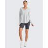 imageG4Free Lightbreeze Womens UPF 50 Sun Shirts with Hoodie Long Sleeve Workout Tops Button Up Rash Guard HikingGray