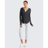 imageG4Free Lightbreeze Womens UPF 50 Sun Shirts with Hoodie Long Sleeve Workout Tops Half Zip Rash Guard Hiking FishingBlack