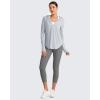 imageG4Free Lightbreeze Womens UPF 50 Sun Shirts with Hoodie Long Sleeve Workout Tops Half Zip Rash Guard Hiking FishingGray