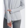 imageG4Free Lightbreeze Womens UPF 50 Sun Shirts with Hoodie Long Sleeve Workout Tops Half Zip Rash Guard Hiking FishingGray