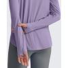 imageG4Free Lightbreeze Womens UPF 50 Sun Shirts with Hoodie Long Sleeve Workout Tops Half Zip Rash Guard Hiking FishingGray Purple