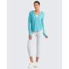 imageG4Free Lightbreeze Womens UPF 50 Sun Shirts with Hoodie Long Sleeve Workout Tops Half Zip Rash Guard Hiking FishingLake Blue