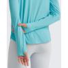 imageG4Free Lightbreeze Womens UPF 50 Sun Shirts with Hoodie Long Sleeve Workout Tops Half Zip Rash Guard Hiking FishingLake Blue