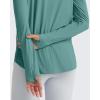 imageG4Free Lightbreeze Womens UPF 50 Sun Shirts with Hoodie Long Sleeve Workout Tops Half Zip Rash Guard Hiking FishingMyrtle Green