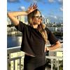 imageG4Free Lightweight Womens Workout Tops Loose Fit Short Sleeve Summer T Shirts Athletic Gym Tees Basic Yoga Shirts CasualBlack