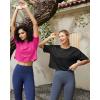 imageG4Free Lightweight Womens Workout Tops Loose Fit Short Sleeve Summer T Shirts Athletic Gym Tees Basic Yoga Shirts CasualHot Pink