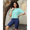 imageG4Free Lightweight Womens Workout Tops Loose Fit Short Sleeve Summer T Shirts Athletic Gym Tees Basic Yoga Shirts CasualLight Blue