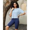 imageG4Free Lightweight Womens Workout Tops Loose Fit Short Sleeve Summer T Shirts Athletic Gym Tees Basic Yoga Shirts CasualLight Denim
