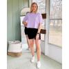 imageG4Free Lightweight Womens Workout Tops Loose Fit Short Sleeve Summer T Shirts Athletic Gym Tees Basic Yoga Shirts CasualLight Purple