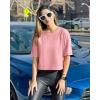 imageG4Free Lightweight Womens Workout Tops Loose Fit Short Sleeve Summer T Shirts Athletic Gym Tees Basic Yoga Shirts CasualPink