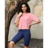 imageG4Free Lightweight Womens Workout Tops Loose Fit Short Sleeve Summer T Shirts Athletic Gym Tees Basic Yoga Shirts CasualPink