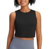 imageG4Free Lightweight Workout Tank Tops for Women Fast Dry Athletic Gym Crop Top Sleeveless Running ShirtsBlack