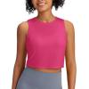 imageG4Free Lightweight Workout Tank Tops for Women Fast Dry Athletic Gym Crop Top Sleeveless Running ShirtsHot Pink