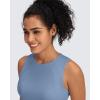 imageG4Free Lightweight Workout Tank Tops for Women Fast Dry Athletic Gym Crop Top Sleeveless Running ShirtsSmog Blue