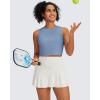 imageG4Free Lightweight Workout Tank Tops for Women Fast Dry Athletic Gym Crop Top Sleeveless Running ShirtsSmog Blue