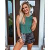 imageG4Free Lightweight Workout Tank Tops for Women Fast Dry Athletic Gym Crop Top Sleeveless Running ShirtsTeal