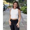 imageG4Free Lightweight Workout Tank Tops for Women Fast Dry Athletic Gym Crop Top Sleeveless Running ShirtsWhite