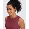 imageG4Free Lightweight Workout Tank Tops for Women Fast Dry Athletic Gym Crop Top Sleeveless Running ShirtsWine Red