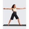 imageG4Free Maternity Athletic Shorts with Pockets Over The Belly Stretchy Workout Pants Pregnancy Wide Leg Bermuda CasualBlack