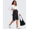 imageG4Free Maternity Athletic Shorts with Pockets Over The Belly Stretchy Workout Pants Pregnancy Wide Leg Bermuda CasualBlack