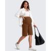imageG4Free Maternity Athletic Shorts with Pockets Over The Belly Stretchy Workout Pants Pregnancy Wide Leg Bermuda CasualDark Coffee