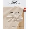imageG4Free Maternity Athletic Shorts with Pockets Over The Belly Stretchy Workout Pants Pregnancy Wide Leg Bermuda CasualLight Khaki