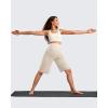 imageG4Free Maternity Athletic Shorts with Pockets Over The Belly Stretchy Workout Pants Pregnancy Wide Leg Bermuda CasualLight Khaki